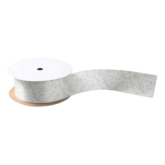 Spring Sprigs Muted Sage - Neutraal Satijnen Lint (Spoel)