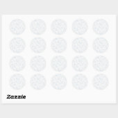 Spring Sprigs Powder Blue - Neutral Ronde Sticker (Vel)