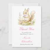 Spring Squirrel Baby shower Bedankkaart (Voorkant)