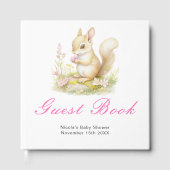 Spring Squirrel Baby Shower Guest Book Gastenboek (Voorkant)
