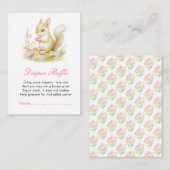 Spring Squirrel Baby shower Informatiekaartje (Voorkant / Achterkant)