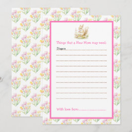 Spring Squirrel Baby shower Kaart