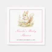 Spring Squirrel Baby shower Servet (Voorkant)