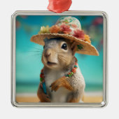 Spring Squirrel Metalen Ornament (Voorkant)