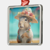 Spring Squirrel Metalen Ornament (Links)