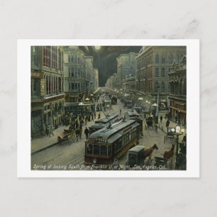 Spring St., Los Angeles, California 1908  Briefkaart