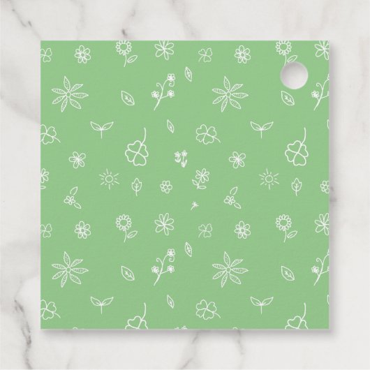 Spring/ St. Patrick's Day Groen Bedankjes Labels (Achterkant)