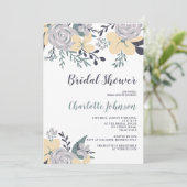 Spring stoffig groen geel floral vrijgezellenfeest kaart (Staand voorkant)