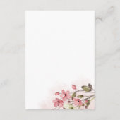 Spring stoffige roos bloemenbruiloft gastgegevens informatiekaartje (Achterkant)