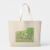 Spring Stone Barn Grote Canvas tas (Achterkant)