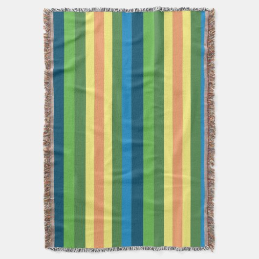 Spring Stripes Kleurrijke Deken (Voorkant Verticaal)