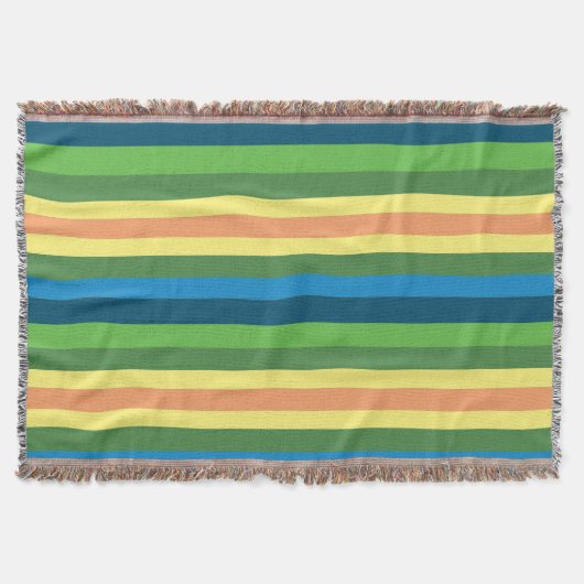 Spring Stripes Kleurrijke Deken (Voorkant)