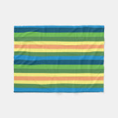 Spring Stripes Kleurrijke Fleece Deken (Voorkant (Horizontaal))