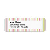 Spring Stripes retouradreslabels Etiket (Voorkant)