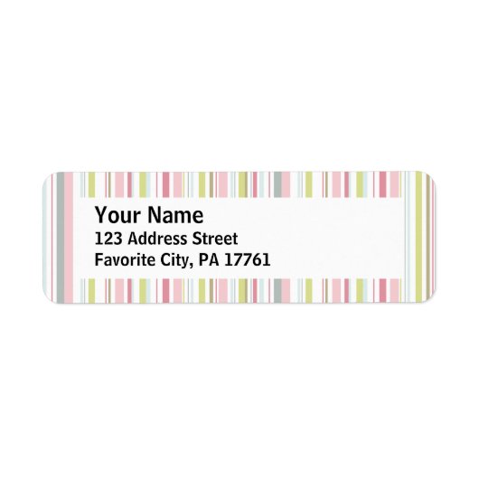 Spring Stripes retouradreslabels Etiket (Voorkant)