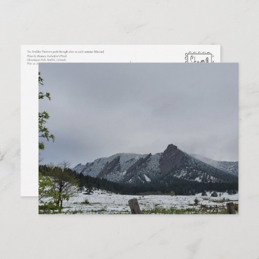 Spring Stubble Boulder Flatirons Briefkaart (Voorkant / Achterkant)