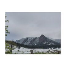 Spring Stubble Boulder Flatirons Briefkaart