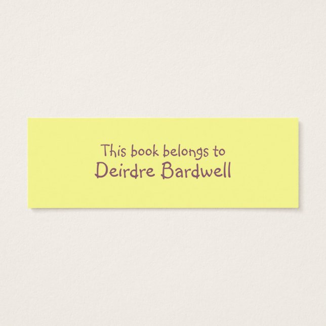 Spring Stuff · Gele Bloem Mini Visitekaartjes (Achterkant)