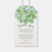 Spring Succulent Wedding Favor Label | Bedankt Lab Cadeaulabel (Voorkant)