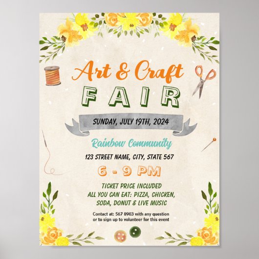 Spring Summer Craft Show evenement sjabloon Poster (Voorkant)