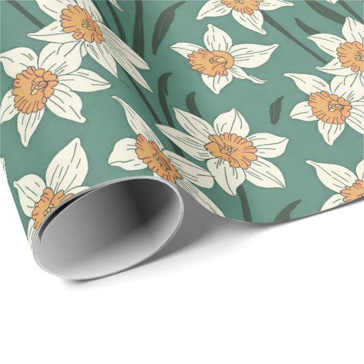 Spring Summer Daisies Floral Cadeaupapier (Rol Hoek)