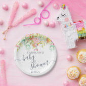 Spring Summer Floral | BABY SHOWER Papieren Bordje (Feest)