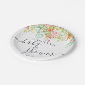 Spring Summer Floral | BABY SHOWER Papieren Bordje (Gekanteld)