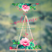 Spring Summer FLORAL Baby shower Welkom Acryl Bord (Neutraal)