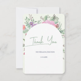Spring Summer Floral Boho Garden Bedankkaart