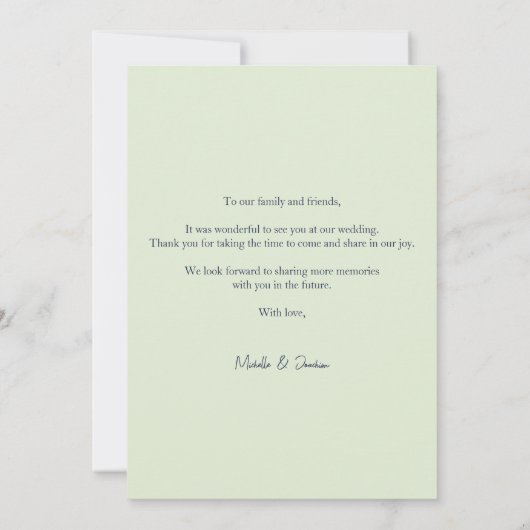 Spring Summer Floral Boho Garden Bedankkaart (Achterkant)