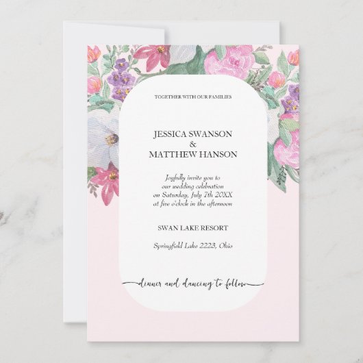 Spring Summer Floral Boho Garden Kaart (Voorkant)