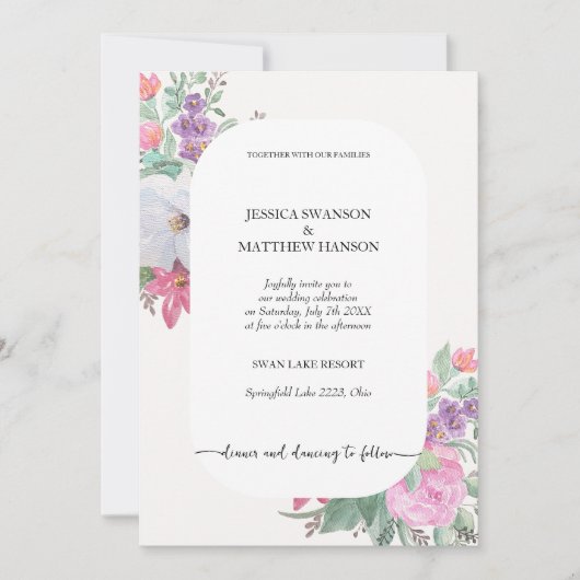 Spring Summer Floral Boho Garden Kaart (Voorkant)