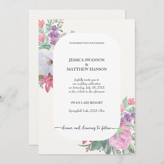 Spring Summer Floral Boho Garden Kaart (Voorkant / Achterkant)