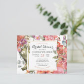 Spring Summer Floral Bridal Shower Briefkaart (Staand voorkant)