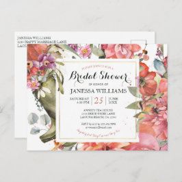 Spring Summer Floral Bridal Shower Briefkaart
