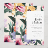 Spring Summer Floral Bridal Shower Kaart (Voorkant / Achterkant)