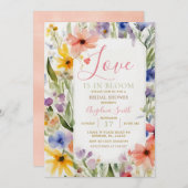 Spring Summer Floral Bridal Shower Kaart (Voorkant / Achterkant)