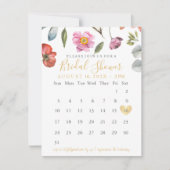 Spring Summer Floral Save the Date Calendar (Voorkant)