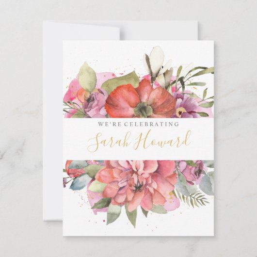 Spring Summer Floral Save the Date Calendar (Achterkant)