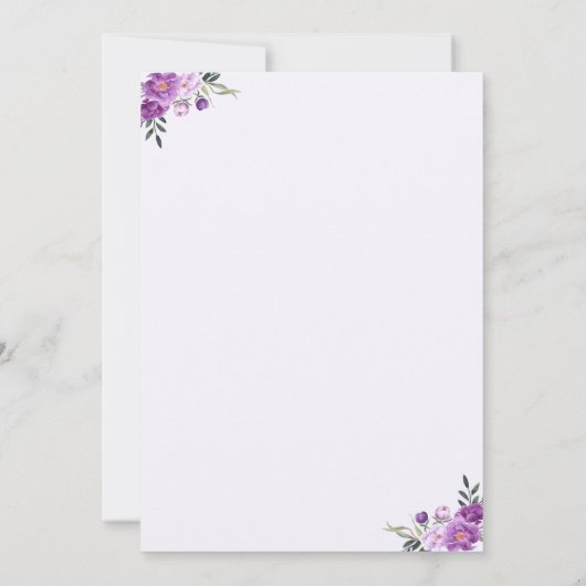 Spring Summer Floral Top Bridal Shower Kaart (Achterkant)