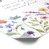 Spring Summer Floral Vrijgezellenfeest Flower Bar  Poster (Hoek)