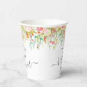 Spring Summer Floral | VRIJGEZELLENFEEST Papieren Bekers (Rechts)