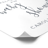 Spring Summer Floral | Welkomstteken Baby shower Poster (Hoek)