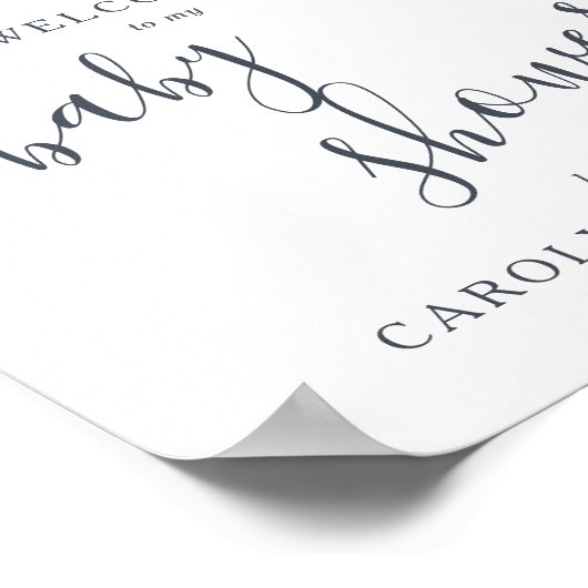 Spring Summer Floral | Welkomstteken Baby shower Poster (Hoek)