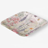 Spring Summer Garden Waterverf Flowers Butterfly Papieren Bordje (Gebogen)