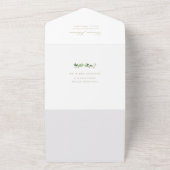 Spring Summer Greenery All in One Wedding Invite All In One Uitnodiging (Buitenkant)