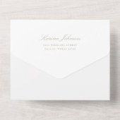 Spring Summer Greenery All in One Wedding Invite All In One Uitnodiging (Achterkant)