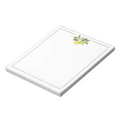 Spring Summer Lemon Floral Branch Stationery Notitieblok (Linkerzijde)