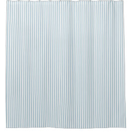 Spring Summer Light Blue Stripe Farmhouse Douchegordijn
