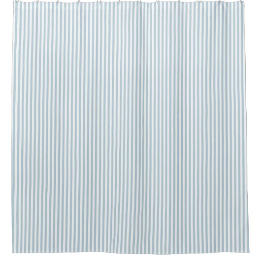 Spring Summer Light Blue Stripe Farmhouse Douchegordijn (Voorkant)